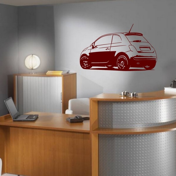 Exemple de stickers muraux: New Fiat 500